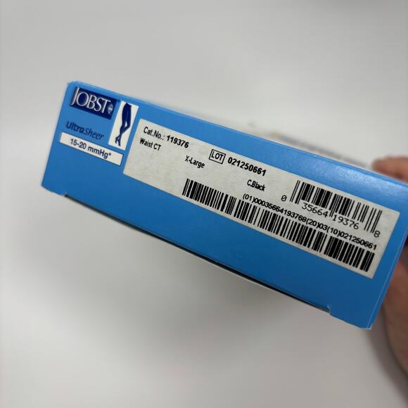 Jobst Compression Pantyhose Stockings 15-20 mmHg Sz XL Black Ultra Sheer Medical - Picture 5 of 9